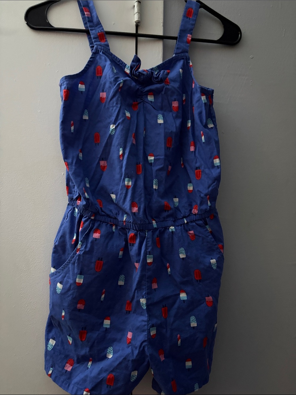 Cat & Jack Blue Popsicle Print Pajama Romper